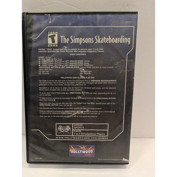 The Simpsons Skateboarding PlayStation 2 Video Game Multiplayer - Picture 3 of 3